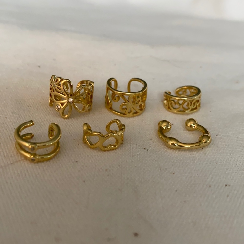 Set of 6 ear cuffs